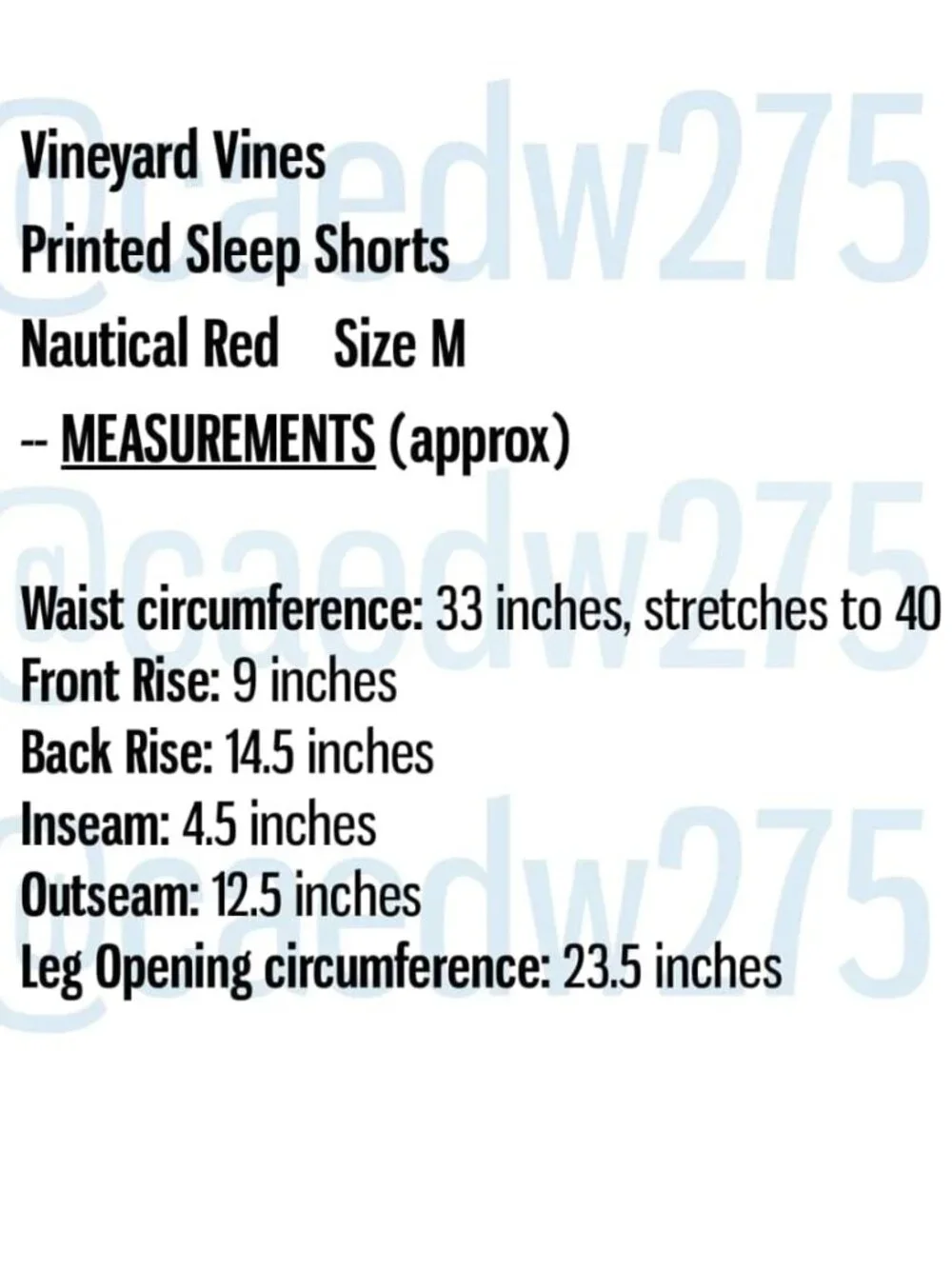 Vineyard Vines Christmas Sleep Shorts Nautical Print NOT FLANNEL -- NEW